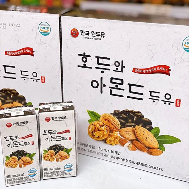 Sữa óc chó hạnh nhân đỗ đen Hàn Quốc
