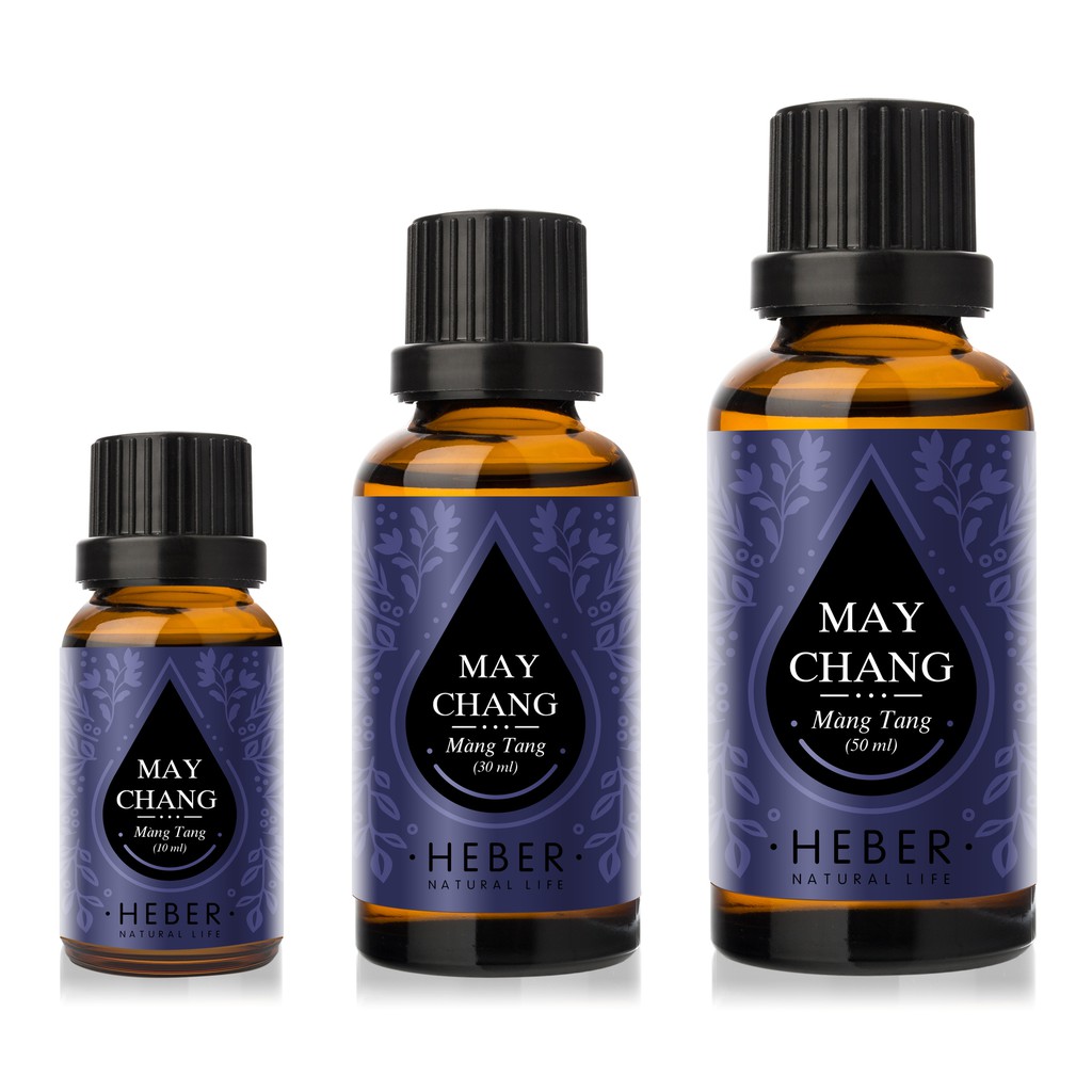 Tinh Dầu Màng Tang Heber - May Chang Essential Oil, Cao Cấp Nhập Khẩu, Thiên Nhiên Nguyên Chất, Chai 10ml/30ml/50ml