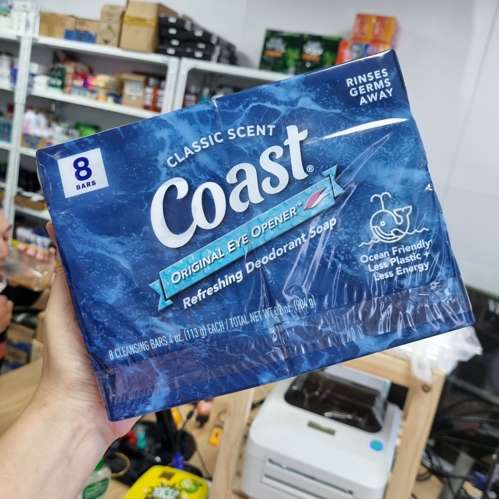 Xà phòng COAST Classic Scent Refreshing Deadorant Soap 113g hương gió biển| Xà phòng cục Coast