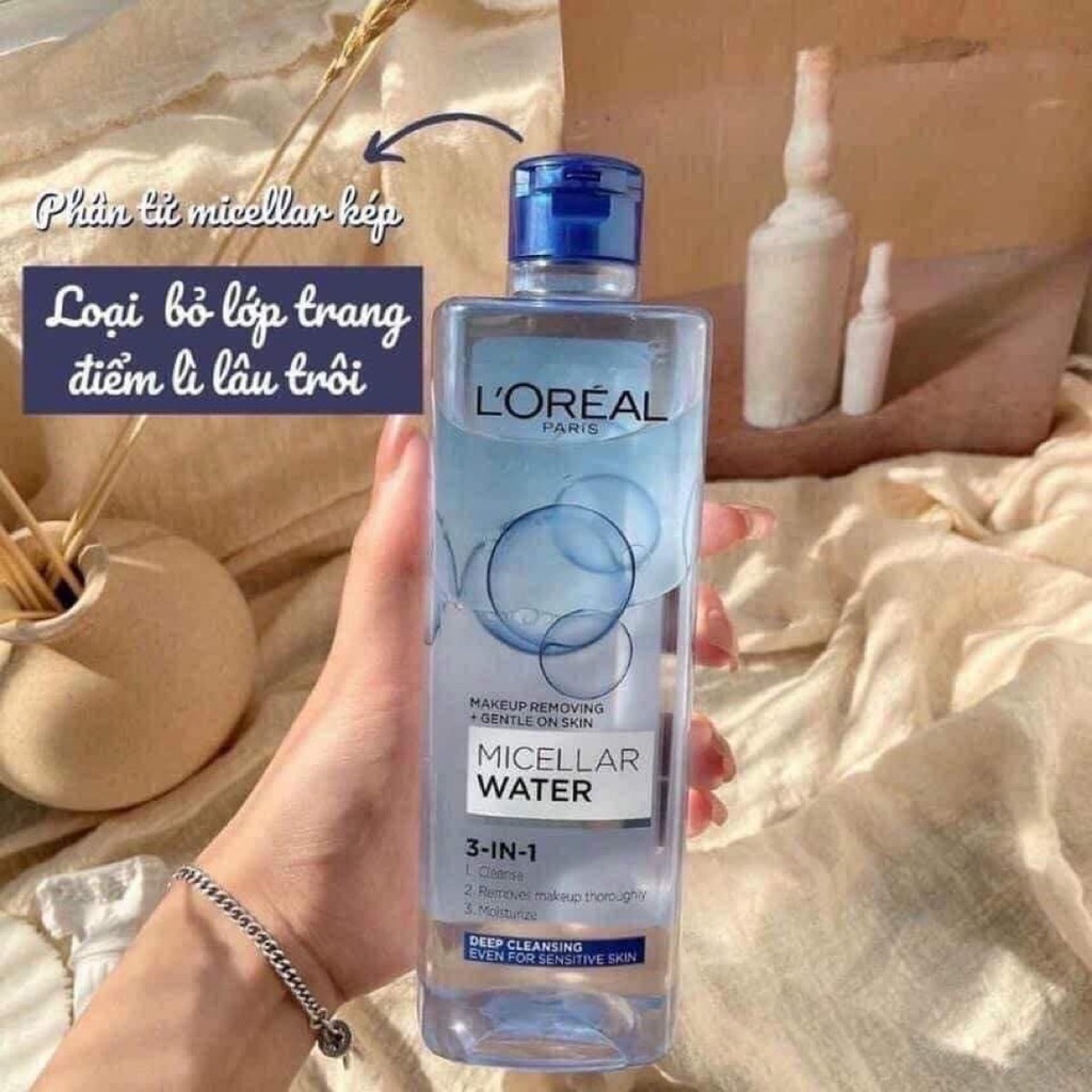 Nước tẩy trang Loreal cho da dầu mụn, nhạy cảm