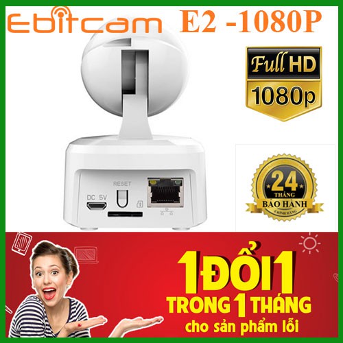 Camera IP Wifi Quay Quét 2MP EBITCAM E2 1080P