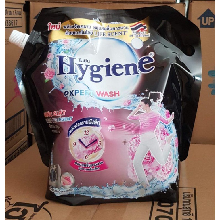 Nước giặt xả Hygiene Thái Lan 1800ml kết hợp xả vải giúp áo quần thơm lâu