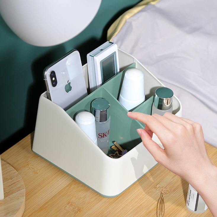 Khay để điều khiển, đồ văn phòng phẩm, kệ đựng bút, điện thoại mini để bàn làm việc