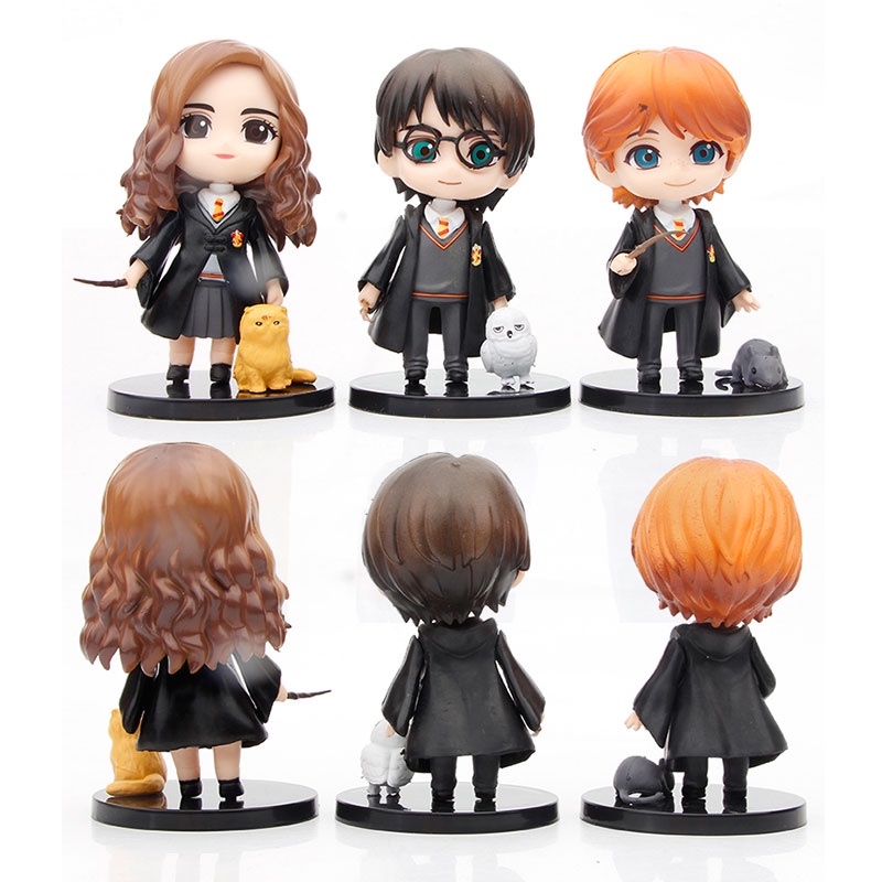 ĐỒ CHƠI  Bộ sưu tập Mô hình để bàn 6 nhân vật Harry Potter phong cách Chibi siêu đáng yêu, cử động được khớp tay