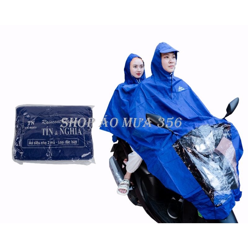 áo mưa 2 người đi xe máy cánh rơi không thấm nước . thiết kế rộng 2 người đi không bi ướt . vải dù vân tổ ong