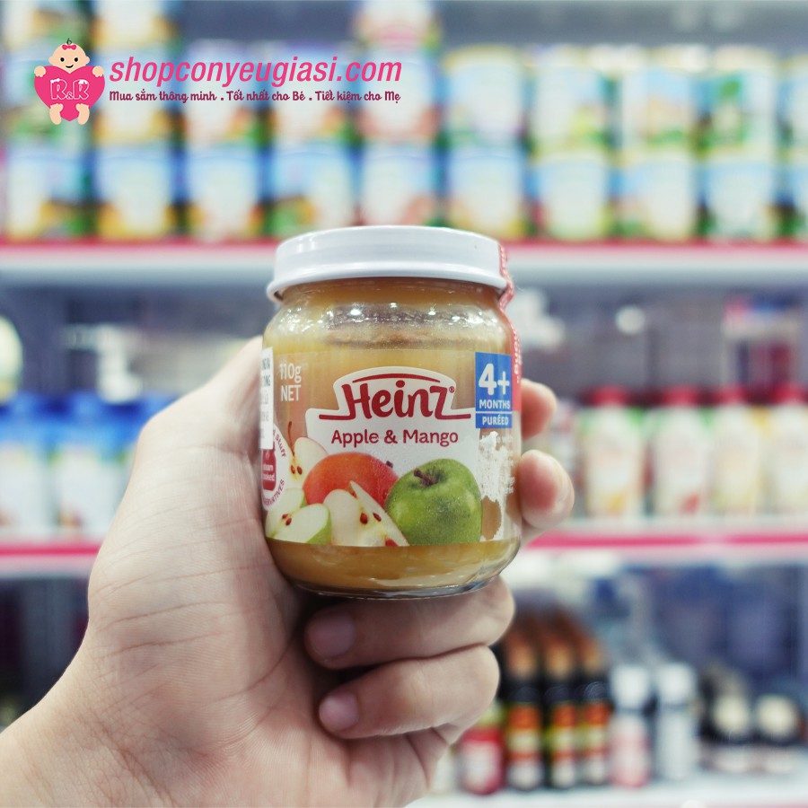 Heinz - Hoa quả nghiền/ Váng Custard đóng lọ thuỷ tinh 110g Úc (có tem NK chính hãng)