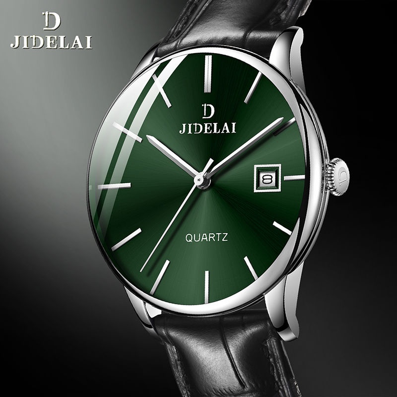 №Đồng hồ Ghost Green Water chính hãng dành cho nam Đồng hồ đeo tay nam dây đeo bằng thép không thấm nước không cơ học củ