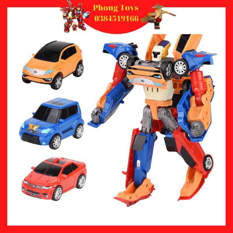 LẮP GHÉP ROBOT BIẾN HÌNH 3 Ô TÔ