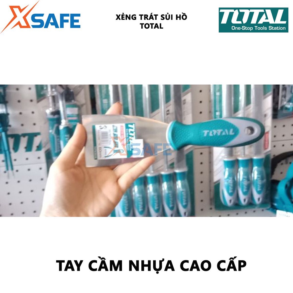 Bay sủi sơn TOTAL Xẻng trát sủi hồ quy cách 60-150mm, cán thép không gỉ, chịu nhiệt tốt, tay cầm nhựa cầm nắm chắc tay