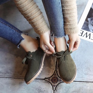 Giày buộc dây da lộn sz 35-40