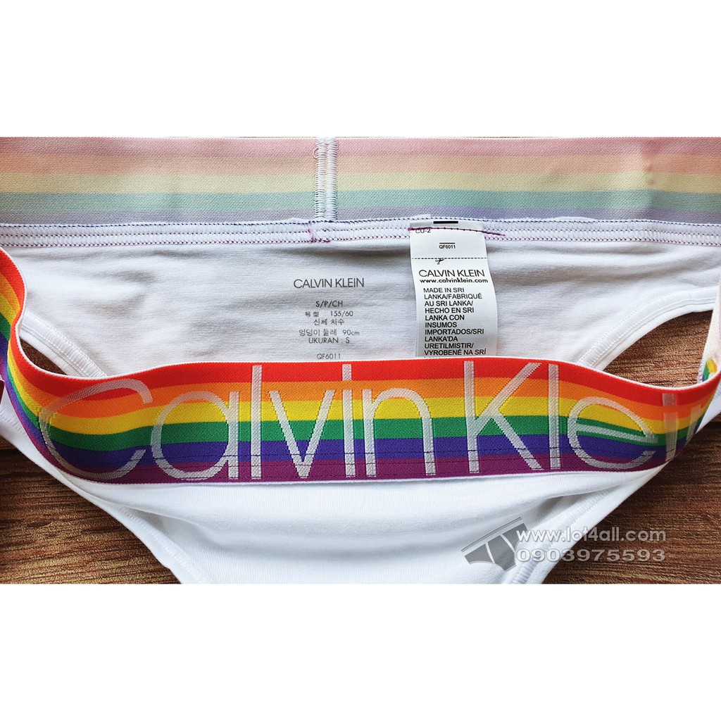 [CHÍNH HÃNG] Quần lót nữ Calvin Klein QF6011 Modern Cotton Pride Tanga White