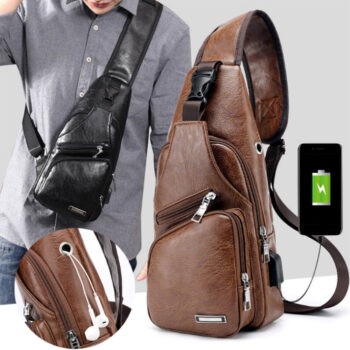 [FREESHIP❤️] TÚI ĐEO CHÉO NAM MINI ❤️TÚI ĐEO CHÉO NGỰC NAM CÓ CỔNG SẠC