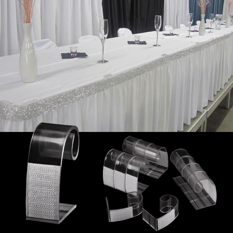 Giá Đỡ Kẹp Khăn Trải Bàn Bằng Nhựa Tùy Chỉnh Tiện Dụng Cho Tiệc Cưới