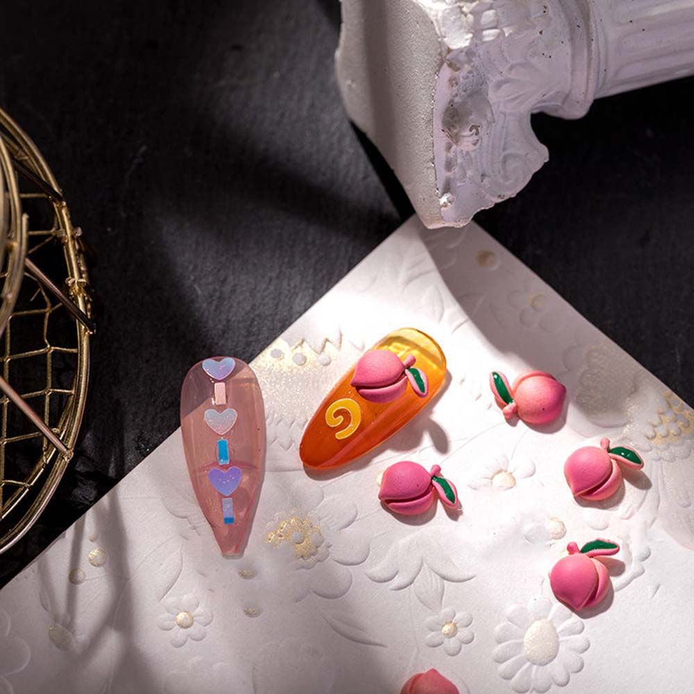 Phụ Kiện Trang Trí Móng Tay Nghệ Thuật Họa Tiết Trái Cây 3D Dễ Thương