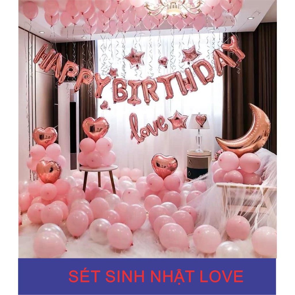 Sét trang trí sinh nhật cho bé nhiều mẫu - Tặng kèm bơm tay