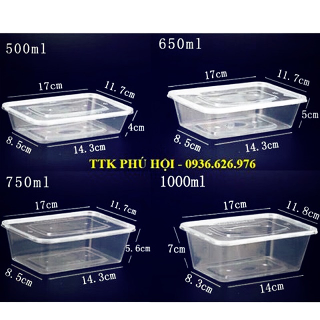 100 hộp nhựa 750ml | BigBuy360 - bigbuy360.vn
