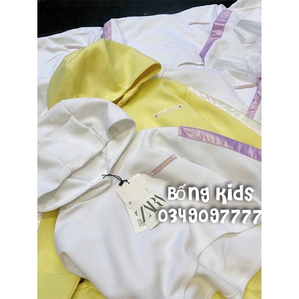 Áo Hoodie Ép Bé Gái Dáng Croptop Ngắn ZR