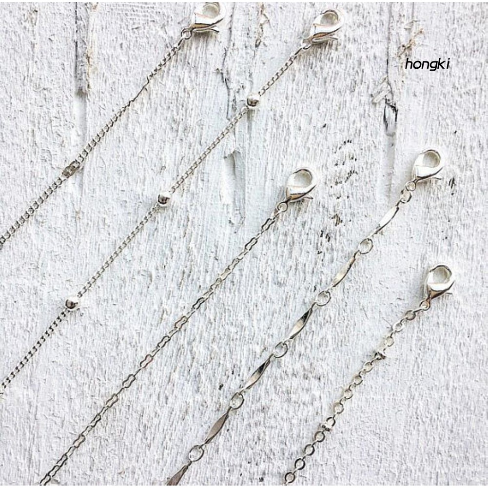 Set 5 vòng chân đính hạt thời trang cho nữ