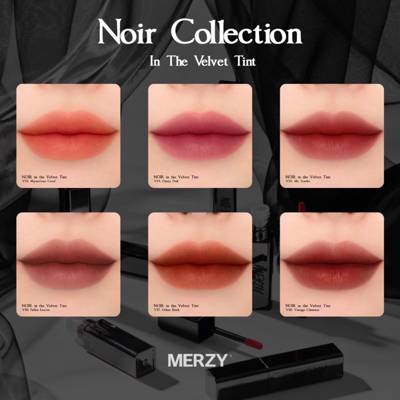 (AUTH, TEM HIDDEN TAG) Son Kem Lì, Mịn Mượt  Merzy Noir In The Velvet Tint