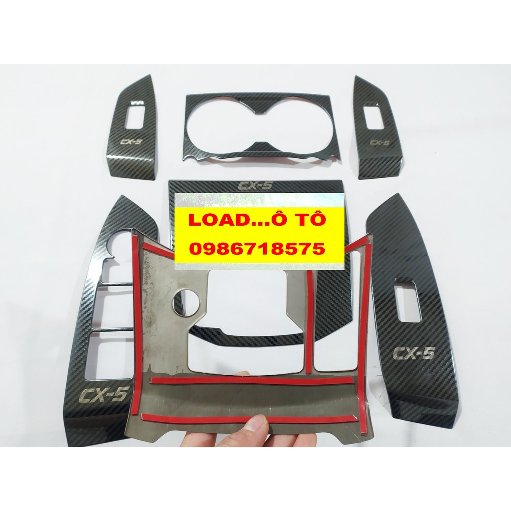 Ốp Nội Thất Xe Mazda CX5 2022-2018 Vân Carbon Cao Cấp