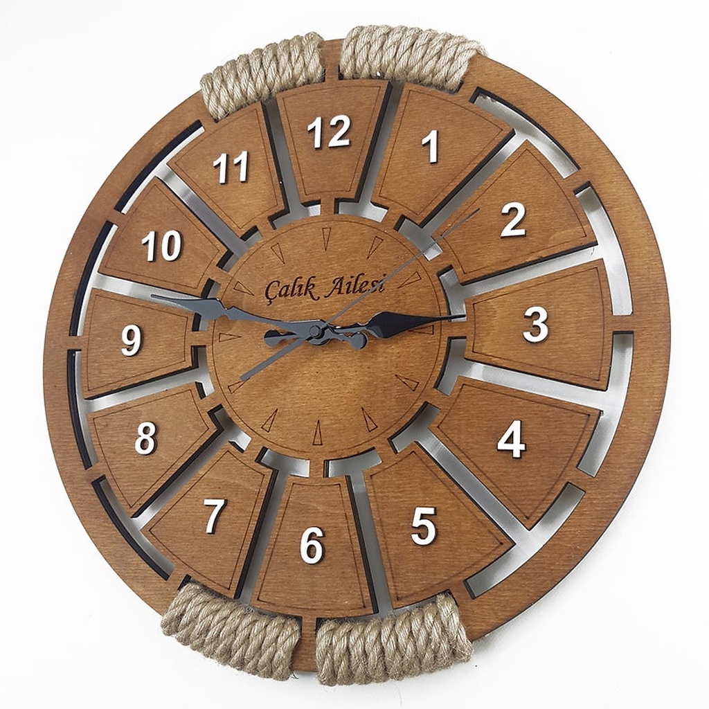 Đồng hồ treo tường vintage - Decor nhà cửa - văn phòng - quán cà phê - Đồng hồ gỗ treo tường hiện đại
