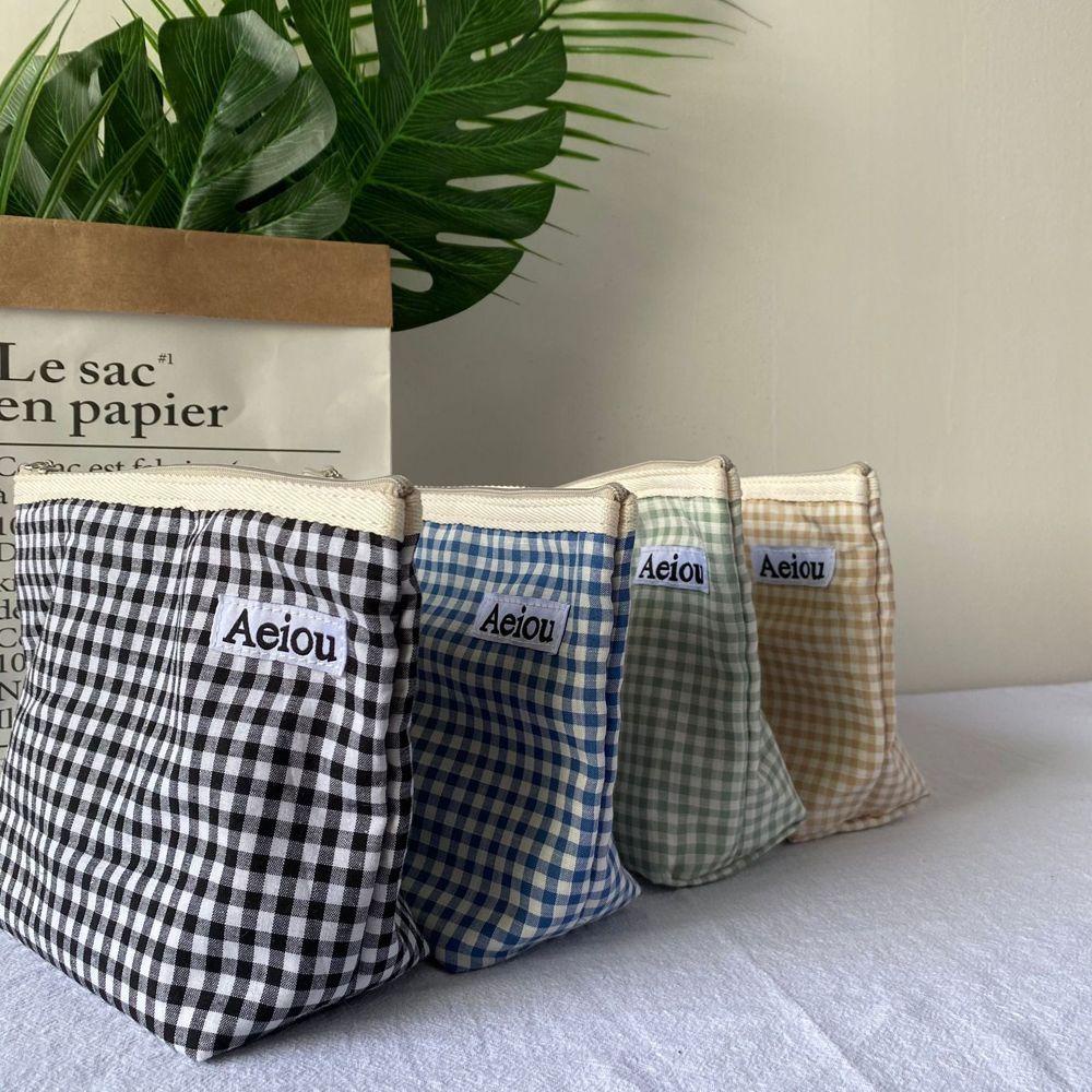 Túi Đựng Mỹ Phẩm Du Lịch Màu Trơn Kẻ Sọc Đơn Giản Thời Trang Cho Nam Và Nữ