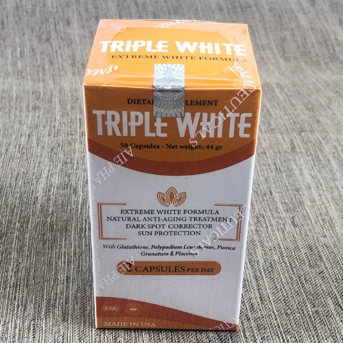 Hỗ trợ đẹp da, viên uống trắng da Triple White nhập khẩu chính hãng Mỹ - hộp 50 viên | Thế Giới Skin Care