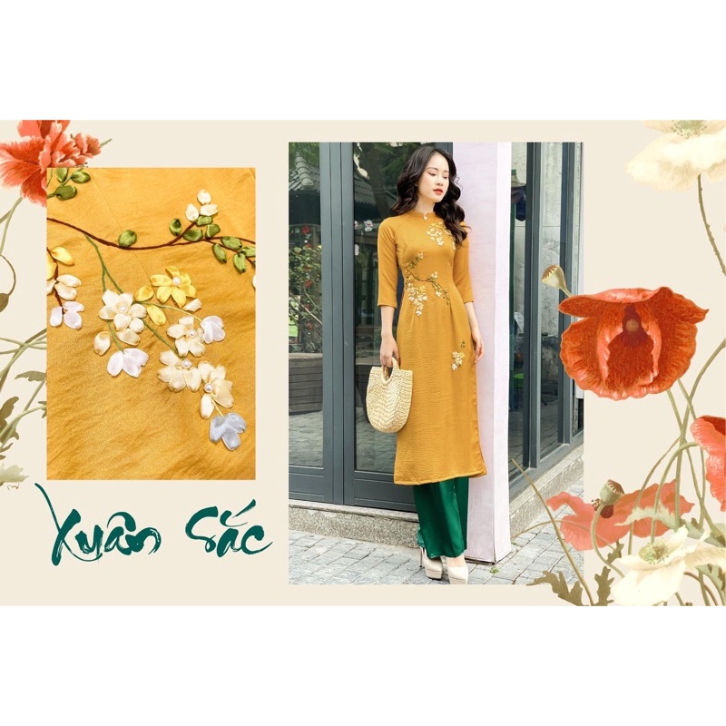 Áo dài cách tân nữ CARDINA chất lụa Nhật cao cấp dịu dàng phụ nữ Việt