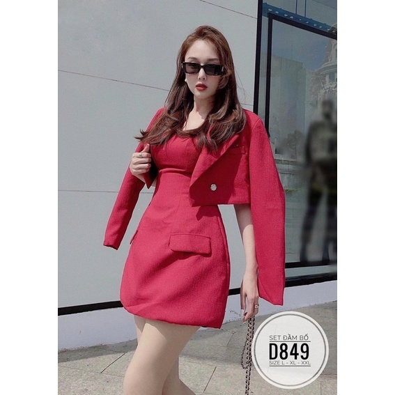 Bigsize Set đầm bố D849