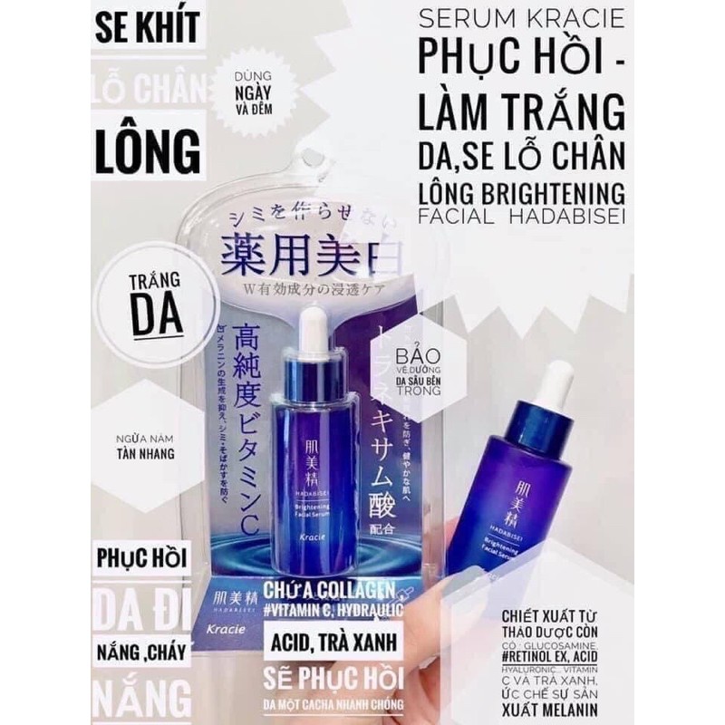 [Chuẩn auth] Tinh chất Serum Kracie ngừa nám, trắng da Hadabisei 30ML Nhật Bản