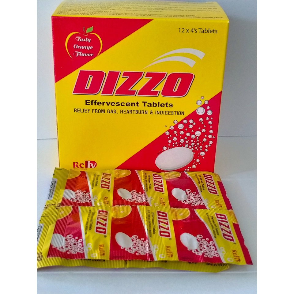 Viên sủi DIZZO Hỗ trợ cho trường hợp ăn không tiêu, ợ hơi, đầy hơi, khó tiêu...