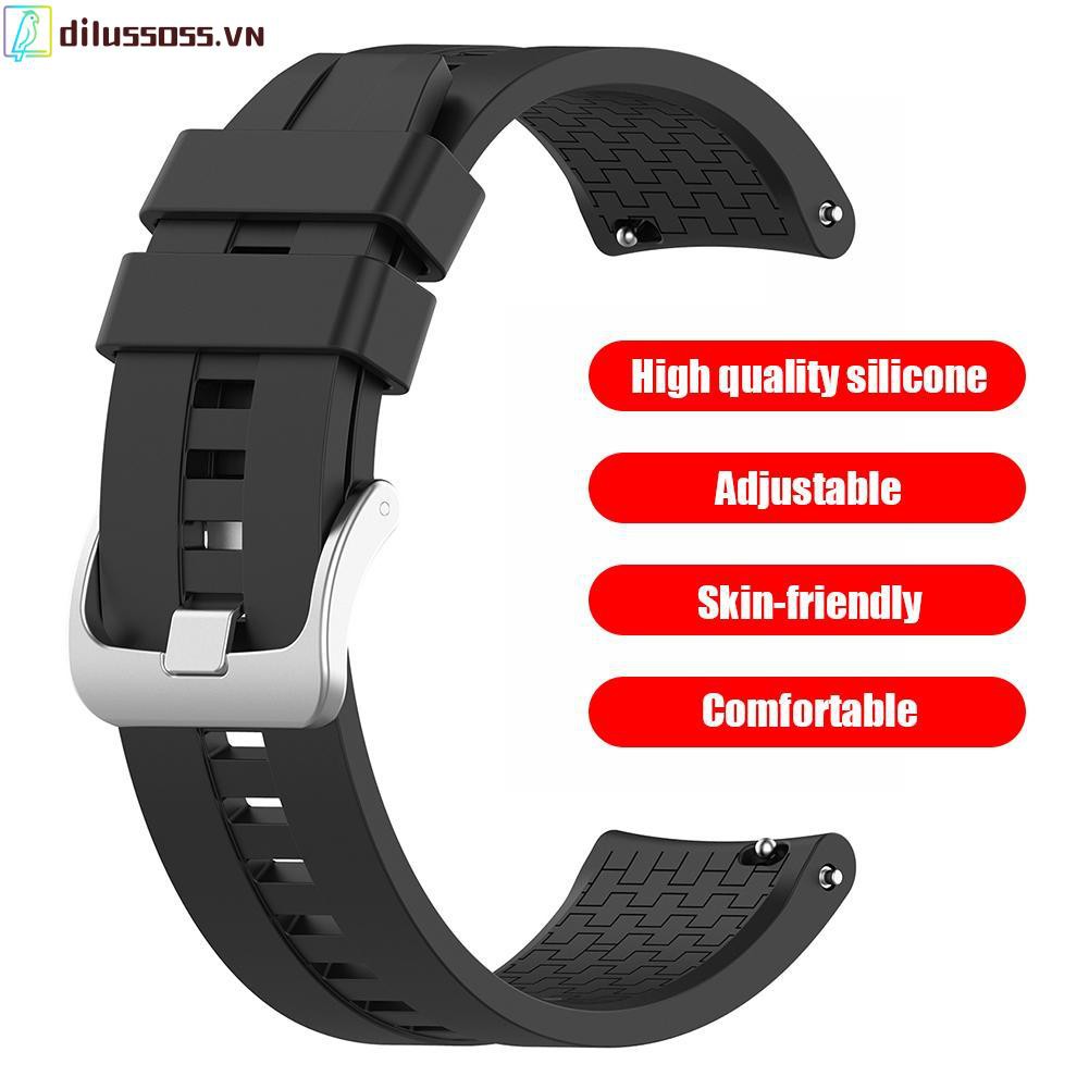 Dây Đeo Silicon 22mm Có Khóa Kim Loại Cho Đồng Hồ Amazfit Gtr 47mm