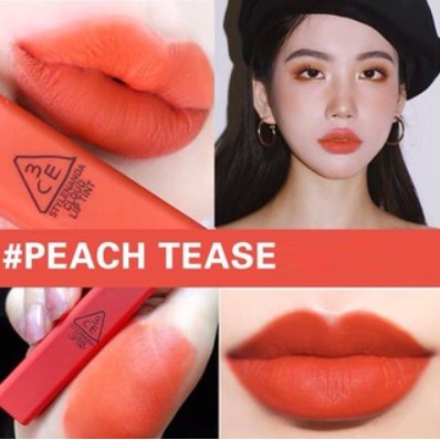 Son kem 3CE Cloud Lip Tint  #Peach Tease màu cam san hô xinh yêu