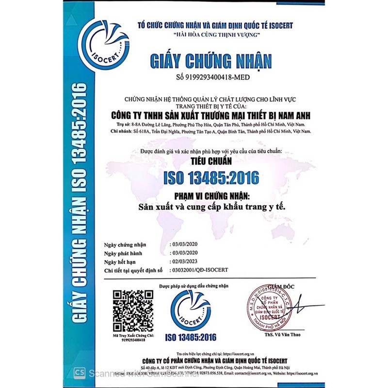 Hộp 10 cái khẩu trang cho bé