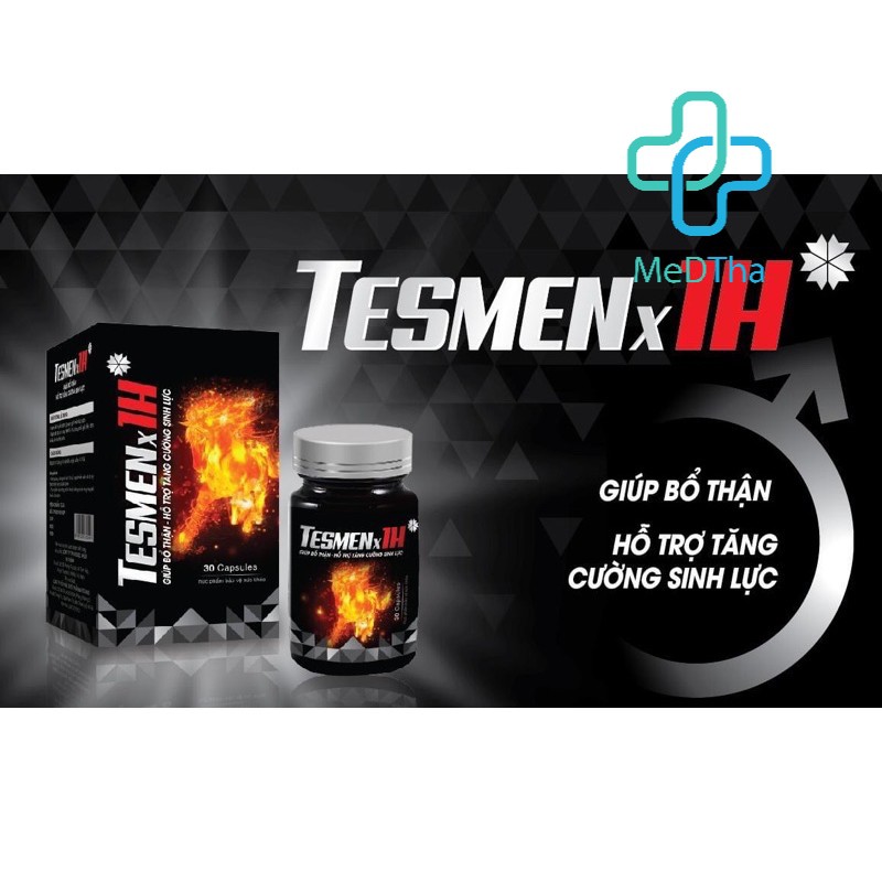 TESMENx1H - Bổ Thận Tráng Dương, Tăng Cường Sinh Lực, Tăng Cường Sinh Lý Phái Mạnh (Lọ 30 viên) [Chính Hãng]