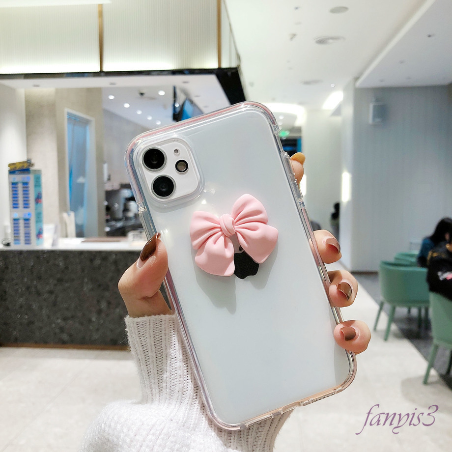 Iphone 12 11 Pro Max Se 2020 Xs Max Xr 12 Mini 6s 8 7 Plus Ốp điện thoại TPU mềm chống sốc đính nơ cho | BigBuy360 - bigbuy360.vn