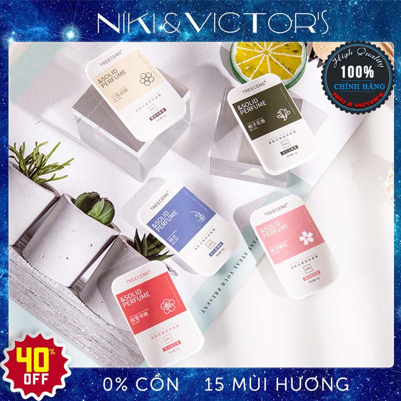 Nước Hoa Khô Dạng Sáp Không Cồn Mùi Thơm Mát Nhẹ Lưu Hương Lâu Trong Nhiều Giờ Siêu HOT