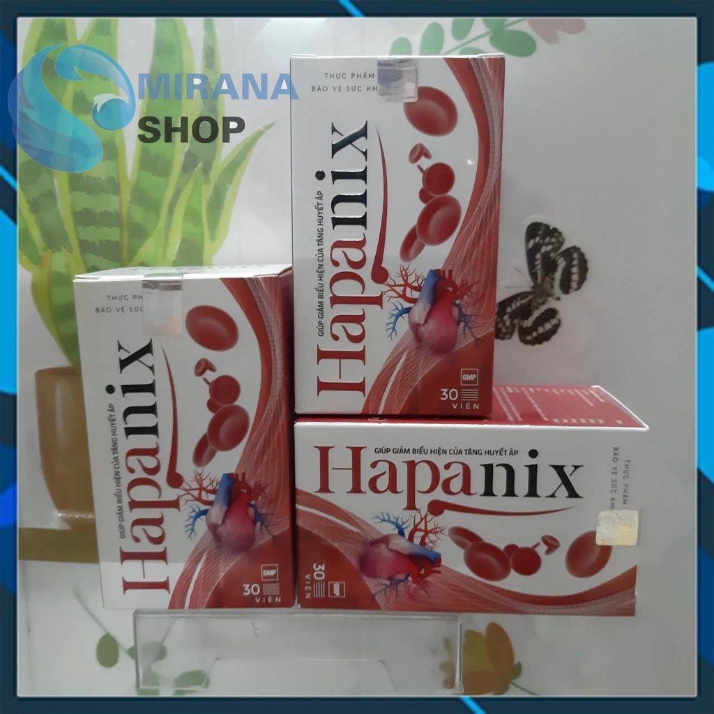 VIÊN UỐNG HAPANIX - Ổn Định Huyết Áp Cải Thiện Mỡ Máu Ngăn Ngừa Đột Quỵ - CHÍNH HÃNG HỘP 30 VIÊN