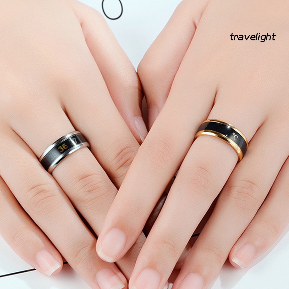 Nhẫn Cảm Biến Nhiệt Độ Bằng Thép Không Gỉ Cho Cặp Đôi