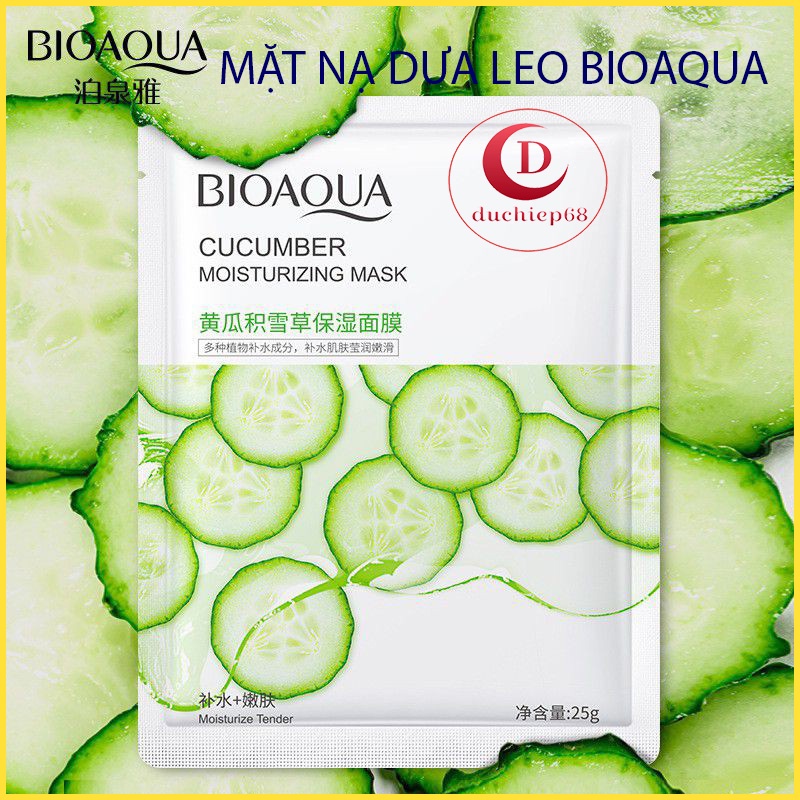 Mặt nạ chăm sóc da tinh chất dưa leo Bioaqua có chứa vitamin C giúp giảm sạm da hiệu quả