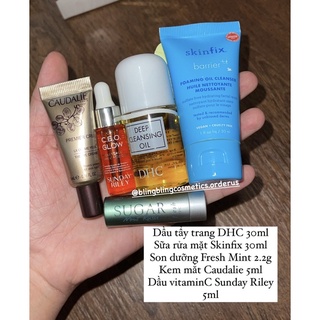 Set 5 món dưỡng da nhiều hãng (Caudalie, Fresh, GlamGlow, Korres…)