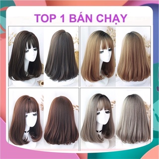 [SHOP LOẠI 1] TÓC NGUYÊN ĐẦU/ TÓC GIẢ BỘ LƯỚI HOA CỤP NGANG VAI TẶNG LƯỚI TRÙM