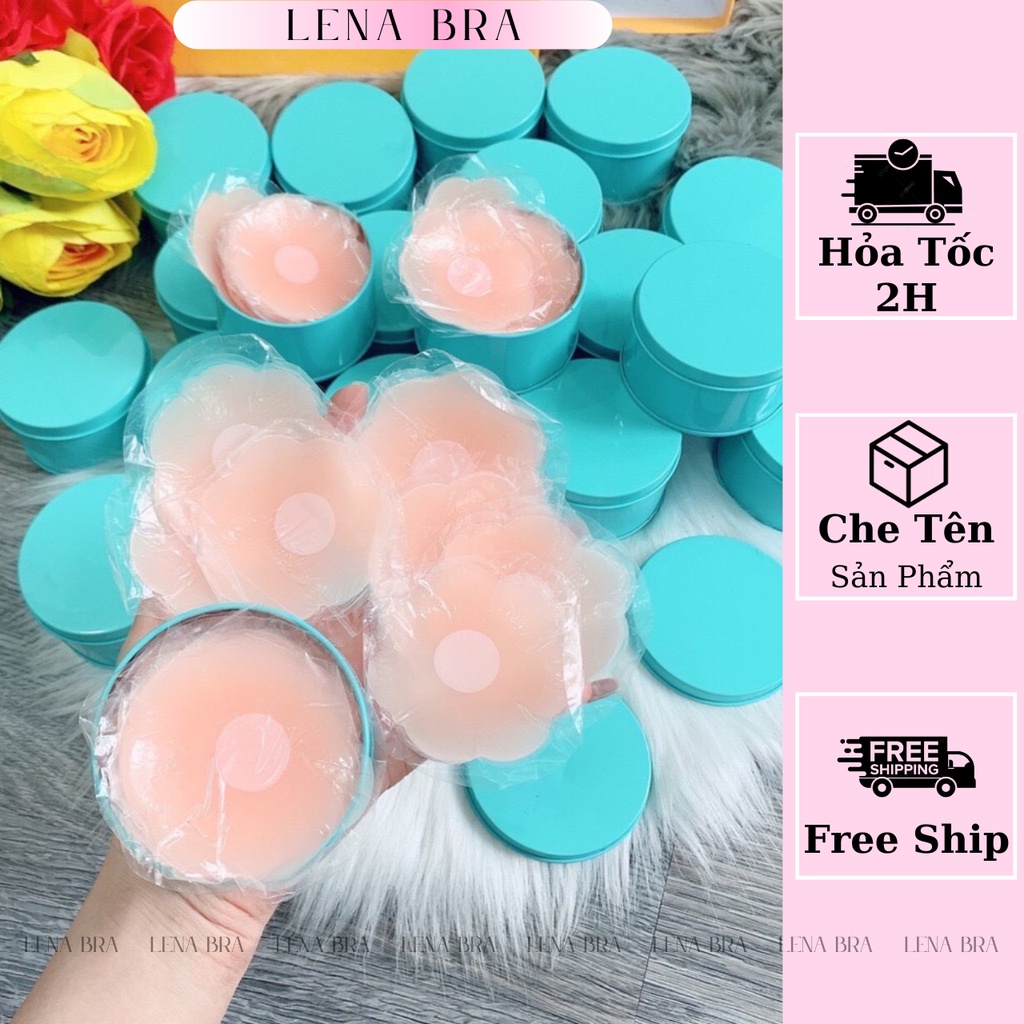 Áo lót nữ LENABRA, Hộp 5 đôi dán ti silicon tái sử dụng nhiều lần