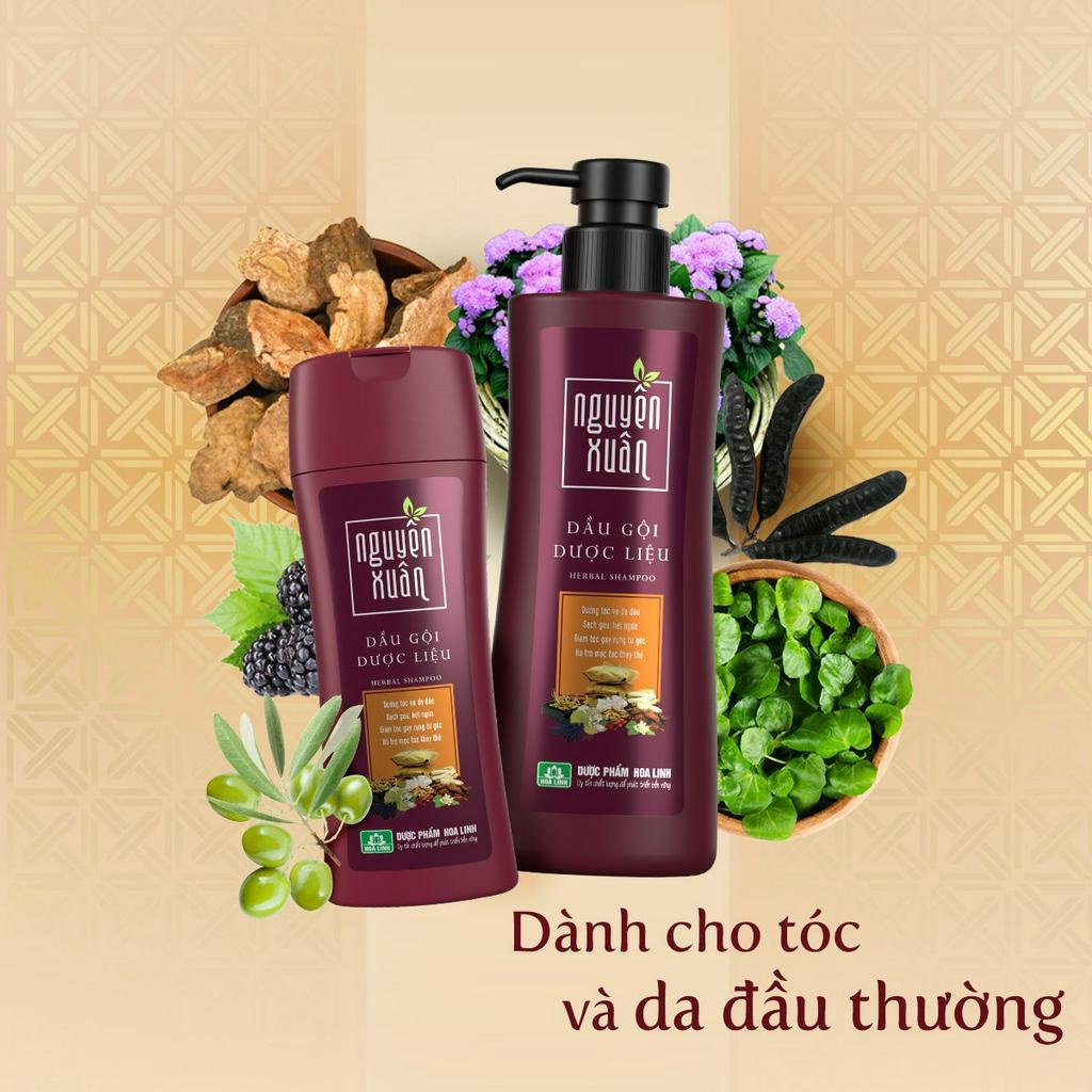 {MỚI} Dầu gội Dược liệu Nguyên Xuân Nâu 450ml - Dành cho tóc thường - Tặng thêm 50ml giá không đổi