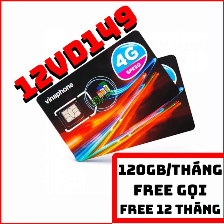 XẢ HÀNG  SIM 4G VINA VD89P, VD149  , FHAPPY TRỌN GÓI 12 THÁNG KHÔNG NẠP TIỀN - 4GB/NGÀY - 120GB/THÁNG DATA TỐC ĐỘ CAO XẢ