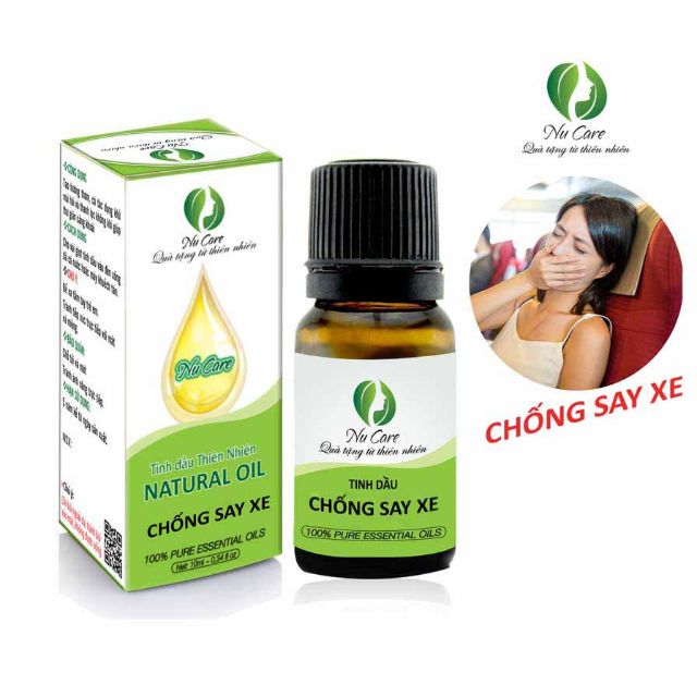 Dầu Chống Say Tàu Xe Nguyên Chất giúp tinh thần thoải mái, chống mệt mỏi, buồn nôn, chống say tàu xe, freeship NuCare