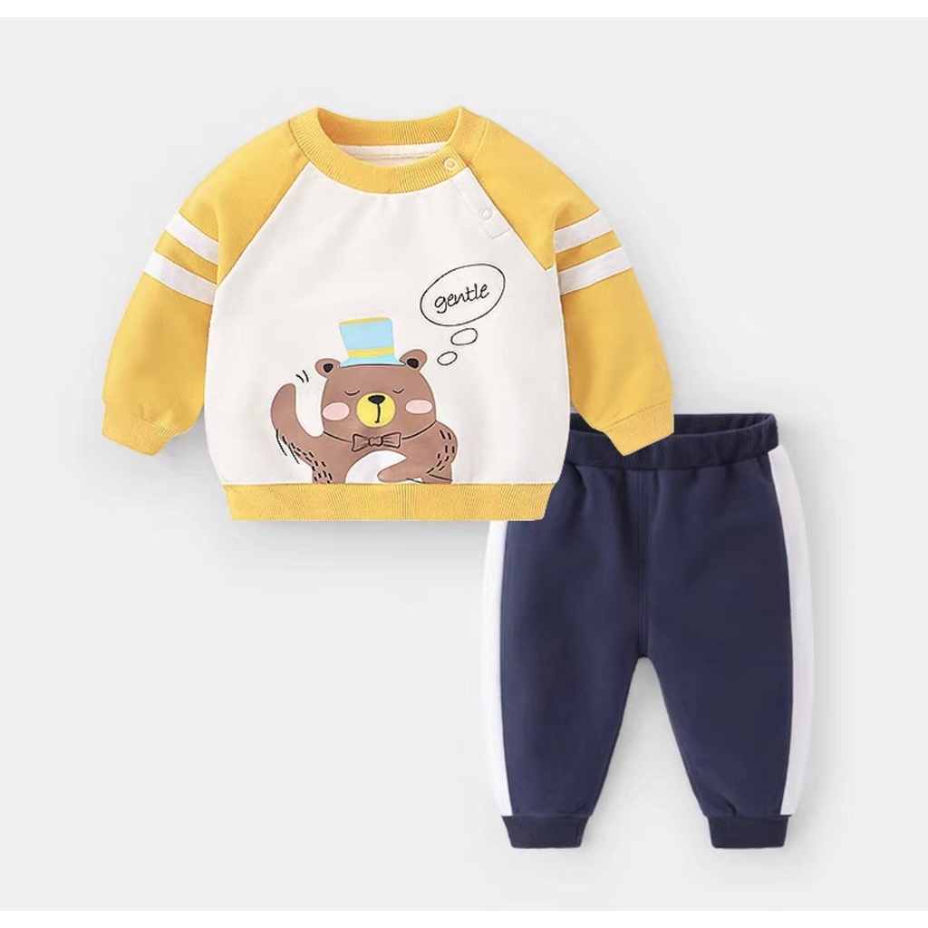 Bộ sweater, bộ dài thu đông cao cấp cho bé trai, bé gái size 5-21kg