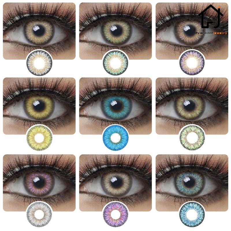 Kính áp tròng dòng Xiyou màu xanh dương cỡ lớn 14.20mm 0 độ