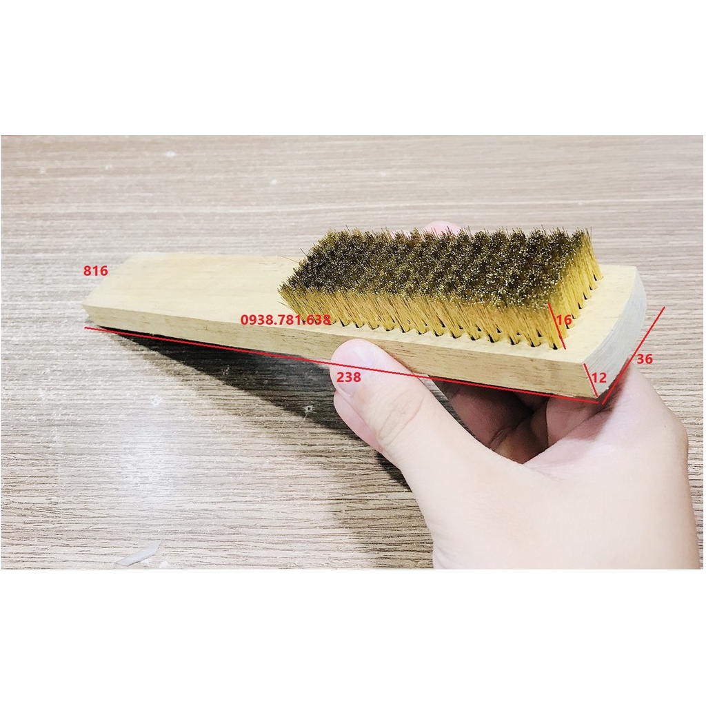 Bàn Chải Cán Gỗ Sợi Cước Đồng 416-516-716-816