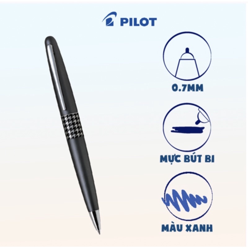 Bút ký Pilot Mr Retro Pop mực xanh (Thân Houndstooth) BP-MR3-F-HT-L